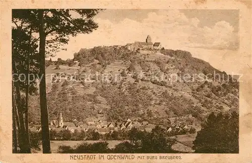 AK / Ansichtskarte Neustadt Odenwald Panorama mit Burg Breuberg Kat. Breuberg