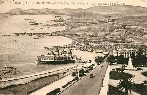 AK / Ansichtskarte Nice Alpes Maritimes Cote d Azur de Nice a Cannes Grasse St Raphael et Frejus Kat. Nice