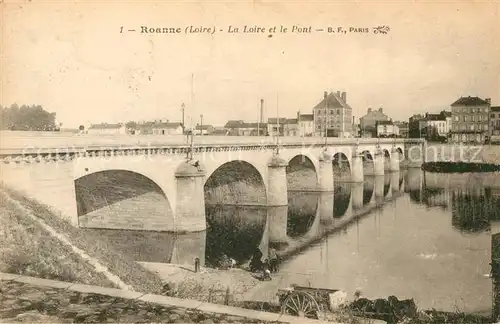 AK / Ansichtskarte Roanne Loire La Loire de le Pont Kat. Roanne