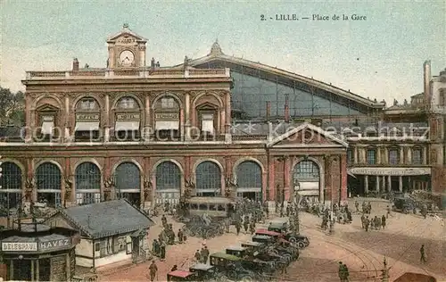 AK / Ansichtskarte Lille Nord Place de la Gare Kat. Lille