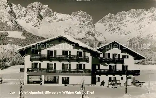 AK / Ansichtskarte Ellmau Tirol Hotel Alpenhof am Wilden Kaiser Kaisergebirge Winterpanorama Kat. Ellmau