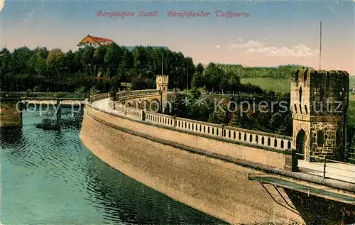 AK / Ansichtskarte Remscheid Remscheider Talsperre Sperrmauer Bergisches Land Kat. Remscheid