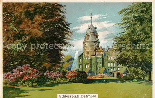 AK / Ansichtskarte Detmold Schlossplatz Park Kat. Detmold