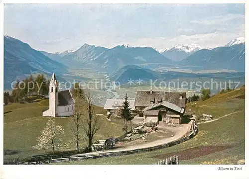 AK / Ansichtskarte Moesern Bergbauernhof mit Kapelle Landschaftspanorama Inntal Lechtaler Alpen Kat. Telfs