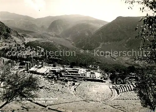 AK / Ansichtskarte Delphi Delfi Sacred Place Tempel Ruine Antike Staette Gebirge Kat. Golf von Korinth