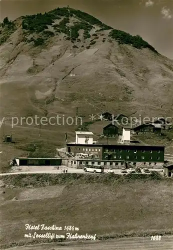 AK / Ansichtskarte Faschina Hotel Faschina mit Sessellift zum Hahnenkopf Kat. Fontanella