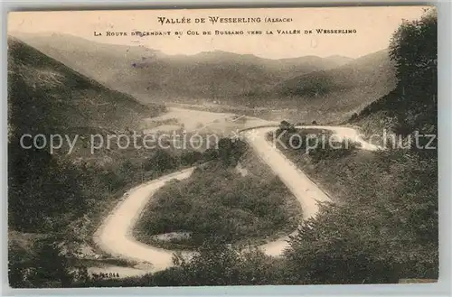 AK / Ansichtskarte Wesserling Husseren Route descendant du Col de Bussang vers la Vallee de Wesserling Landschaftspanorama Kat. Husseren Wesserling