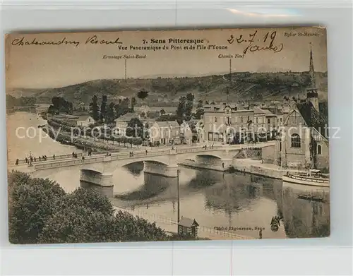 AK / Ansichtskarte Sens Yonne Pont et l Ile d Yonne