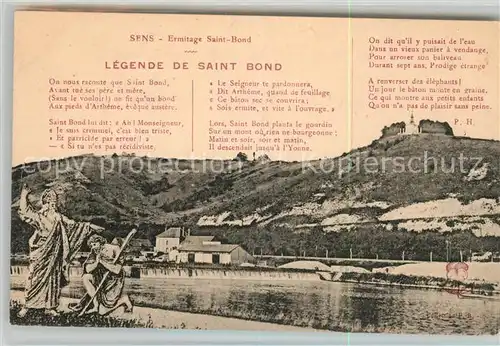 AK / Ansichtskarte Sens Yonne Ermitage Saint Bond Legende de Saint Bond