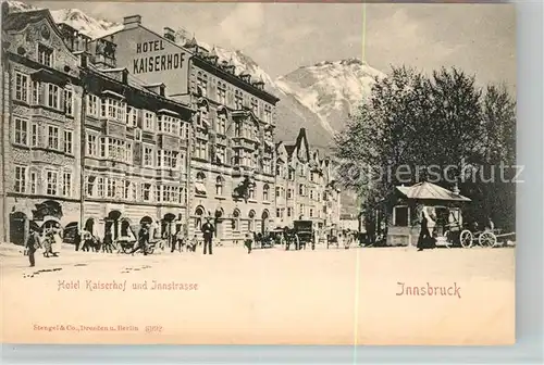 AK / Ansichtskarte Innsbruck Hotel Kaiserhof und Innstrasse Kat. Innsbruck