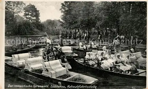 AK / Ansichtskarte Luebbenau Spreewald Kahnabfahrtsstelle Kat. Luebbenau