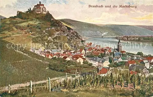 AK / Ansichtskarte Braubach Rhein mit der Marksburg Kat. Braubach