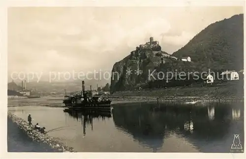 AK / Ansichtskarte Aussig Tschechien Burg Schreckenstein Elbepartie Kat. Usti nad Labem