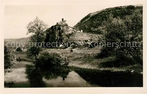 AK / Ansichtskarte Aussig Tschechien Burgruine Schreckenstein an der Elbe Kat. Usti nad Labem