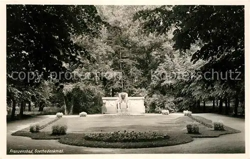 AK / Ansichtskarte Franzensbad Boehmen Goethedenkmal Kat. Frantiskovy Lazne