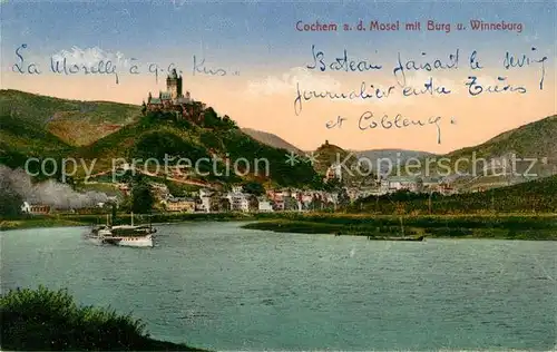 AK / Ansichtskarte Cochem Mosel mit Burg und Winneburg Kat. Cochem