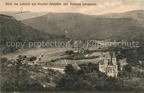 AK / Ansichtskarte Nassau Bad Kloster Arnstein und Schloss Langenau Kat. Nassau Lahn