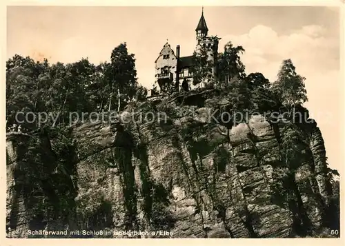 AK / Ansichtskarte Bodenbach Tetschen Boehmen Schaeferwand mit Schloss Kat. 