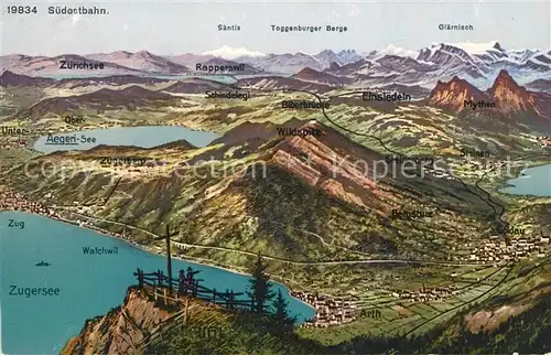 AK / Ansichtskarte Arth SZ Rigi Zugersee Aegerisee Alpenpanorama aus der Vogelperspektive Kat. Arth