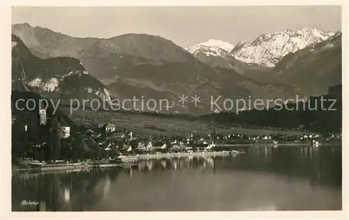 AK / Ansichtskarte Brienz Brienzersee Ansicht vom See aus Alpenpanorama