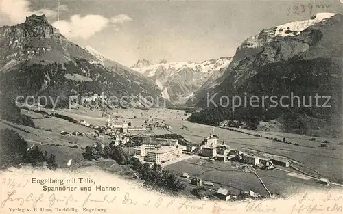 AK / Ansichtskarte Engelberg OW Landschaftspanorama mit Titlis Spannoerter und Hahnen Urner Alpen Kat. Engelberg