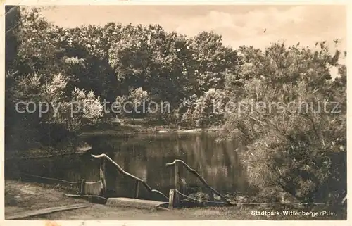 AK / Ansichtskarte Wittenberge Prignitz Stadtpark Teich Kat. Wittenberge