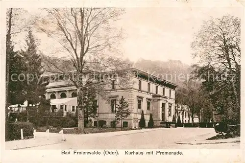 AK / Ansichtskarte Bad Freienwalde Kurhaus mit Promenade Kat. Bad Freienwalde