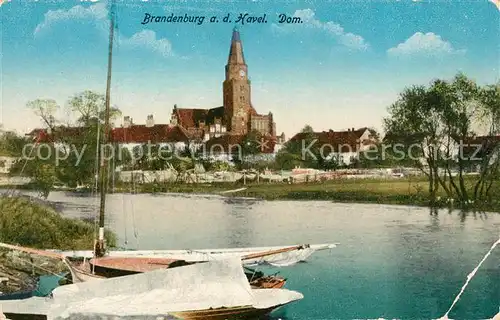 AK / Ansichtskarte Brandenburg Havel Dom Segelboote Kat. Brandenburg