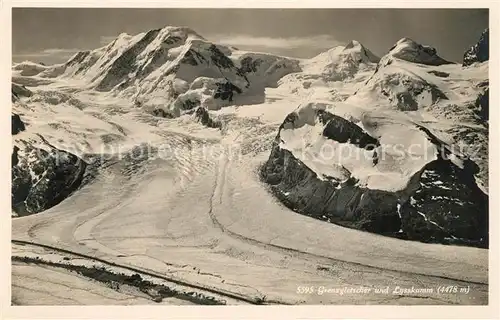 AK / Ansichtskarte Lyss Grenzgletscher und Lysskamm Gebirgspanorama Walliser Alpen Kat. Lyss