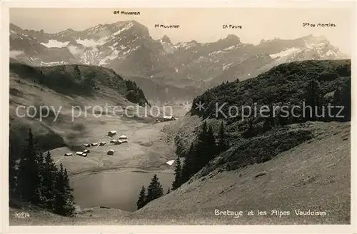 AK / Ansichtskarte Bretaye et les Alpes Vaudoises Landschaftspanorama Alpen Kat. Bretaye