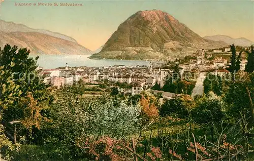 AK / Ansichtskarte Lugano Lago di Lugano e Monte San Salvatore