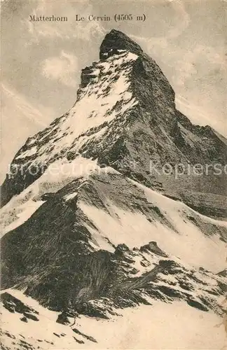 AK / Ansichtskarte Matterhorn VS Le Cervin Gebirgspanorama Walliser Alpen Kat. Matterhorn