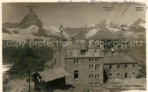 AK / Ansichtskarte Gornergrat Zermatt Kulm Hotel Matterhorn Walliser Alpen Kat. Gornergrat