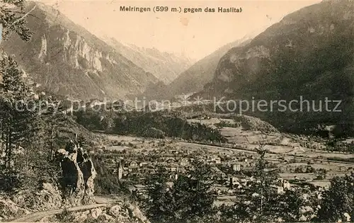 AK / Ansichtskarte Meiringen BE Landschaftspanorama gegen Haslital Berner Alpen Kat. Meiringen