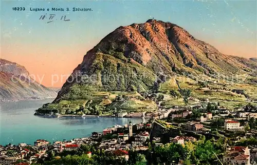 AK / Ansichtskarte Lugano Lago di Lugano et Monte San Salvatore Luganersee