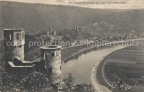 AK / Ansichtskarte Neckarsteinach mit Burg Schwalbennest Kat. Neckarsteinach