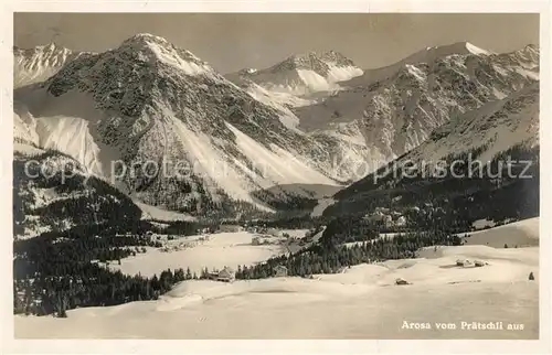 AK / Ansichtskarte Arosa GR Blick vom Praetschli Kat. Arosa