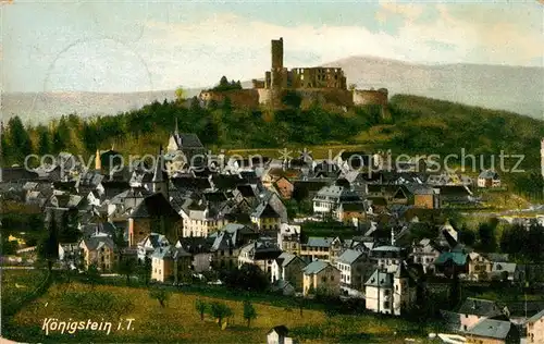 AK / Ansichtskarte Koenigstein Taunus Stadt und Burgruine Kat. Koenigstein im Taunus