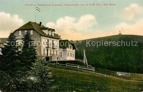 AK / Ansichtskarte Kandel Breisgau Hotel und Rathaus Kandel