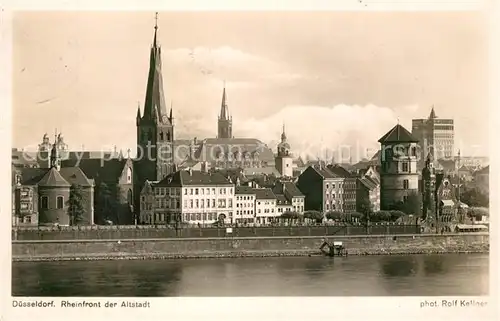 AK / Ansichtskarte Foto Kellner Rolf Nr. 1811 Duesseldorf Rheinfront der Altstadt Kat. Fotografie