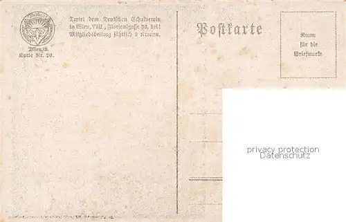 AK / Ansichtskarte Verlag Schulverein Nr. 20 Und da kuessten sich beid in der Sommerszeit  Kat. Bund der Deutschen