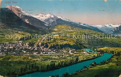 AK / Ansichtskarte Sion VS Landschaftspanorama Alpen Kat. Sion