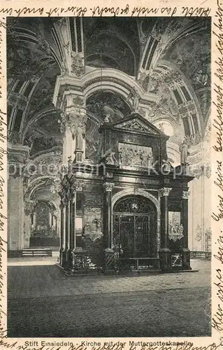 AK / Ansichtskarte Einsiedeln SZ Stift Kirche mit Muttergotteskapelle Kat. Einsiedeln