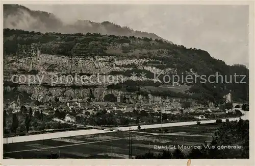 AK / Ansichtskarte St Maurice Valais Vue generale Kat. St Maurice