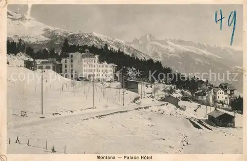 AK / Ansichtskarte Montana Crans Palace Hotel Wintersportplatz Alpen Kat. Randogne