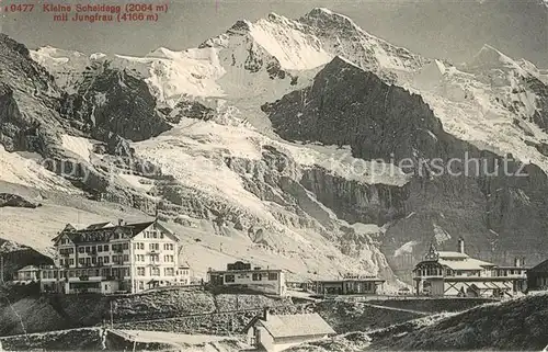 AK / Ansichtskarte Kleine Scheidegg Interlaken Berghotels mit Jungfrau Berner Alpen Kat. Kleine Scheidegg