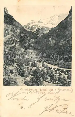 AK / Ansichtskarte Grindelwald Hotel Baer Alpenpanorama Kat. Grindelwald