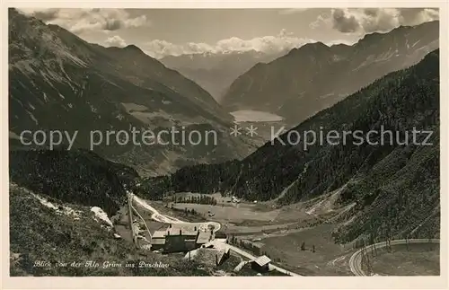 AK / Ansichtskarte Alp Gruem Blick ins Puschlavtal Alpenpanorama Kat. Alp Gruem