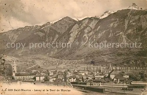 AK / Ansichtskarte Lavey les Bains et la Dent de Morcles Alpes Kat. Lavey les Bains
