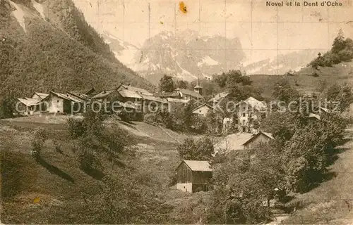 AK / Ansichtskarte Novel et la Dent d Oche Alpes Chablais Massiv Kat. Novel